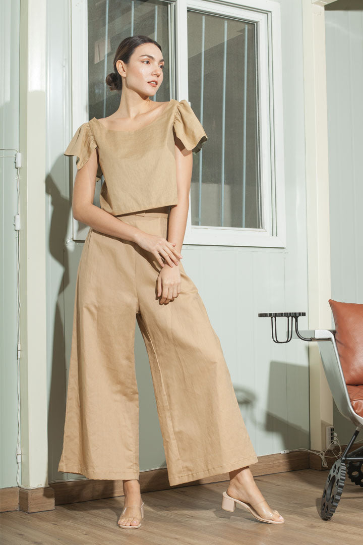 Reversible Butterfly Strap Top - Nude / Sage