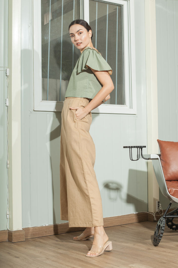 Reversible Butterfly Strap Top - Nude / Sage