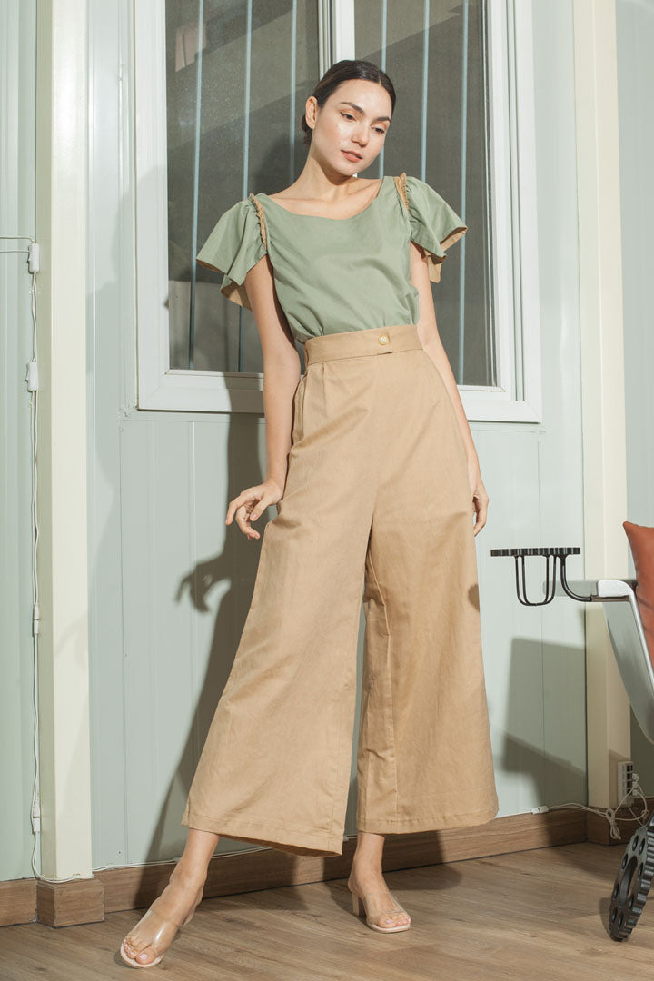Reversible Butterfly Strap Top - Nude / Sage