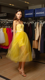 Load image into Gallery viewer, Overlay Skirt - Yellow Tulle
