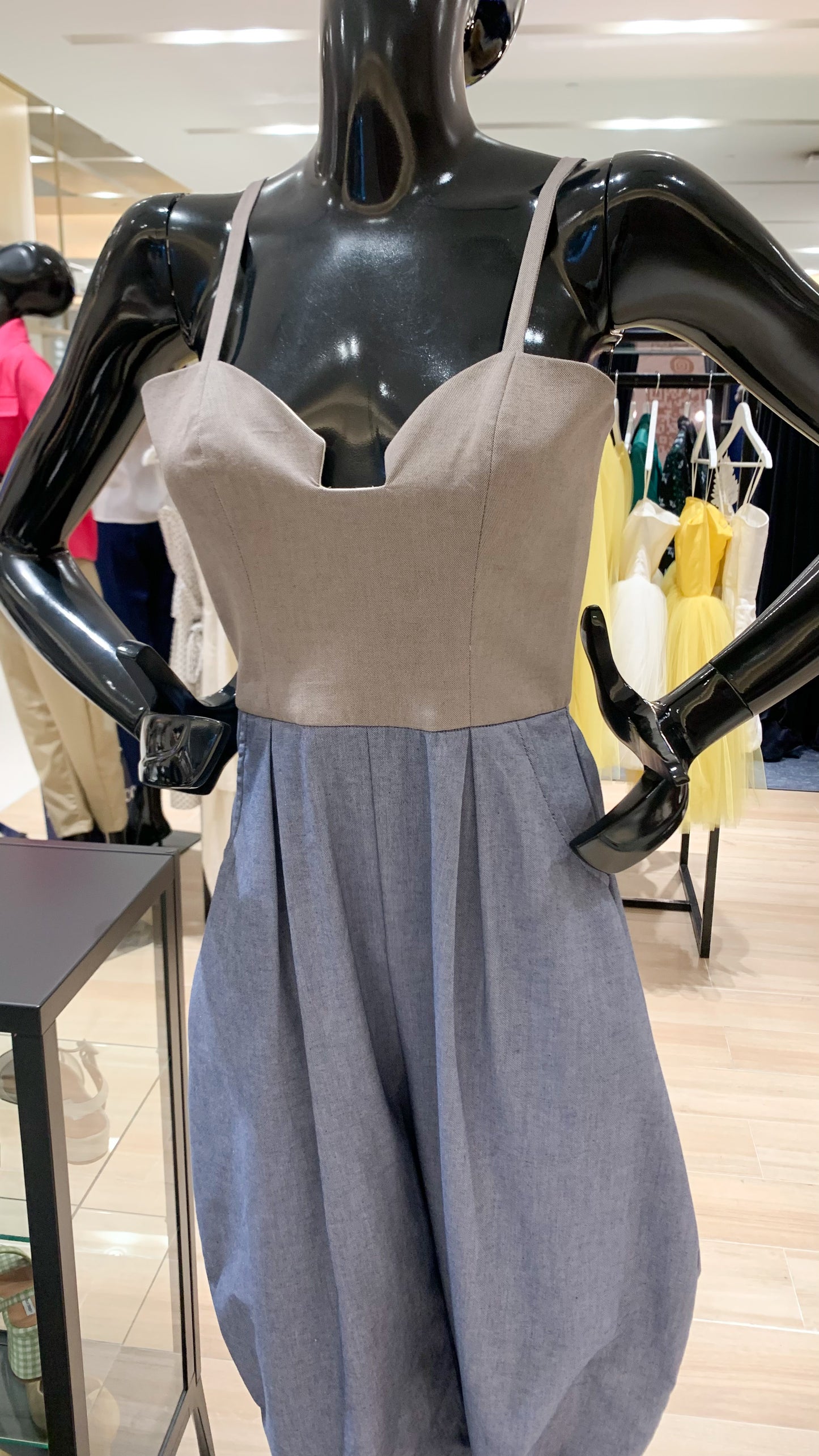 Sweetheart V-Cutout Baggy Jumpsuit