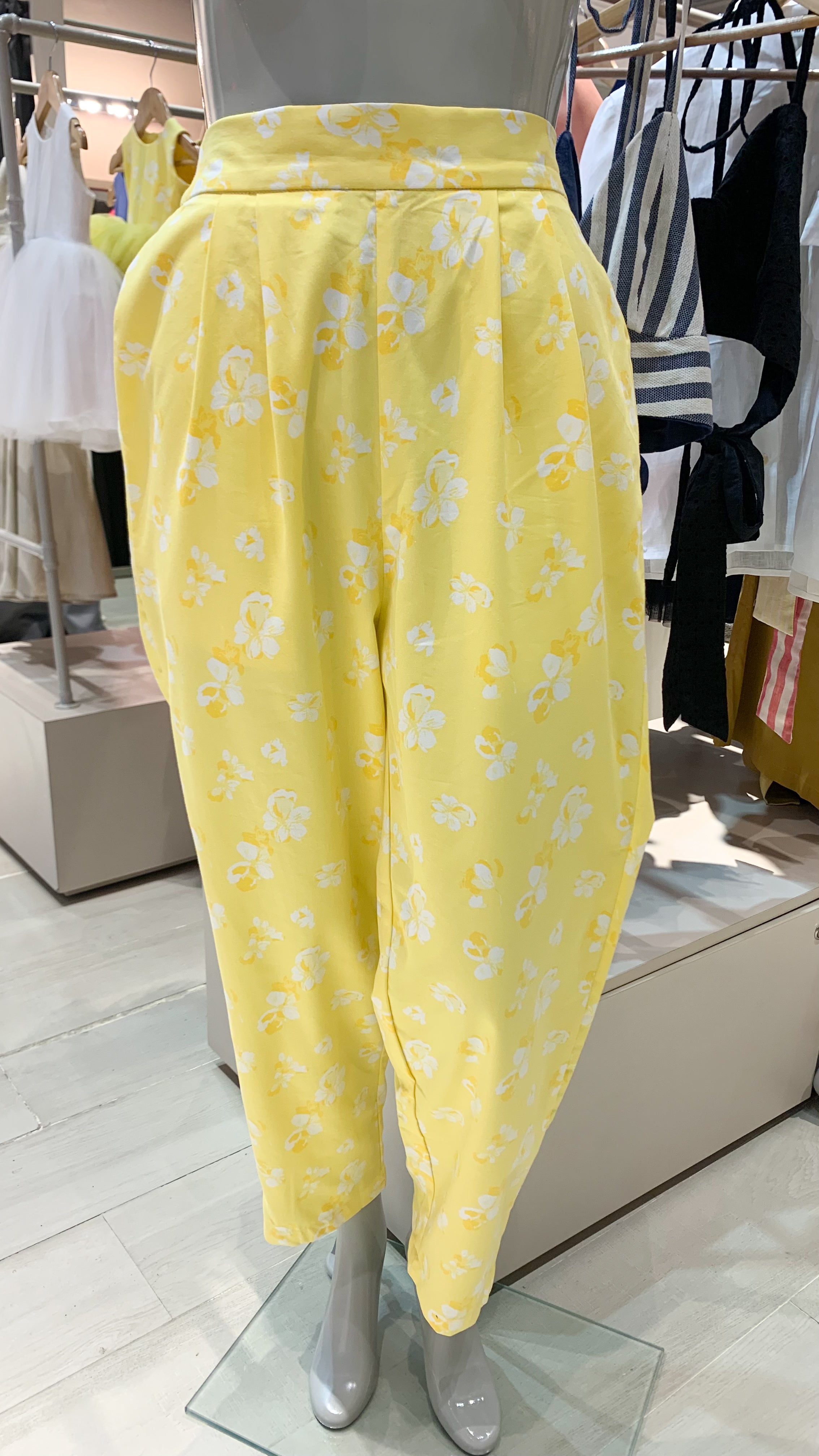 Tapered Pants - Yellow Floral