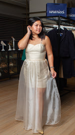 Load image into Gallery viewer, Overlay Skirt - Champagne Organza
