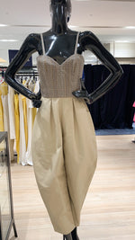 Load image into Gallery viewer, Semi-Sweetheart Baggy Jumpsuit - Khaki / Checks
