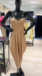 Load image into Gallery viewer, Sweetheart Cup Cutout Baggy Jumpsuit - Camel Wool
