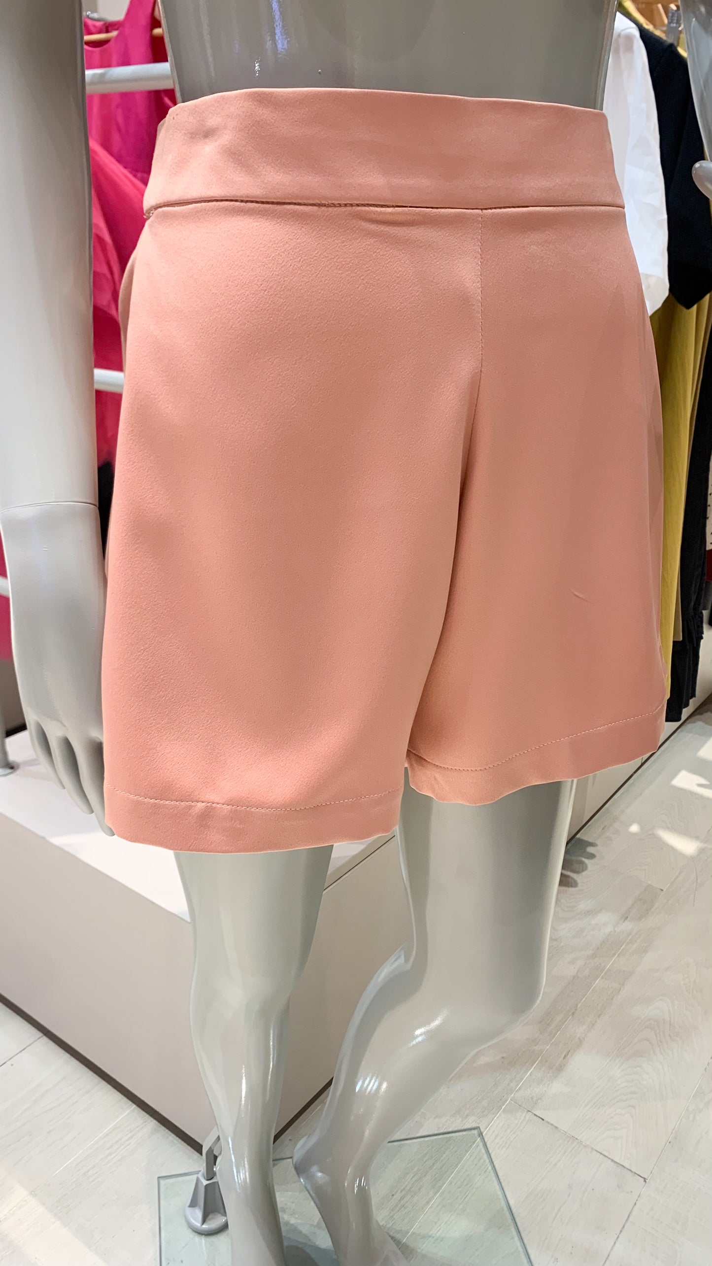 Semi-Flare Shorts - Peach Crepe