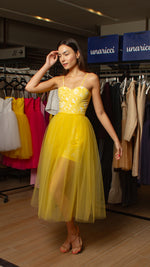 Load image into Gallery viewer, Overlay Skirt - Yellow Tulle

