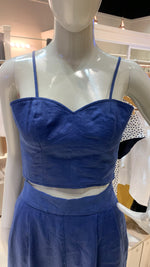 Load image into Gallery viewer, Sweetheart Cup Cutout Top - Blue Linen

