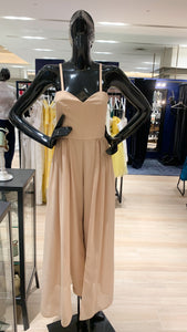 Sweetheart Baggy Jumpsuit with Overlay Skirt - Sheer Champagne