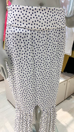 Load image into Gallery viewer, Shirred Skirt - Blue and White Polka
