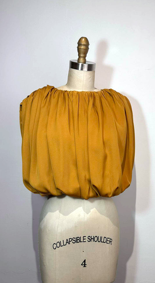 Silk Crop Bubble Top