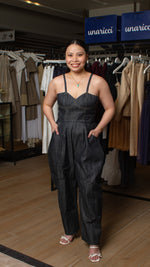 Load image into Gallery viewer, Sweetheart Baggy Jumpsuit - Blue Denim
