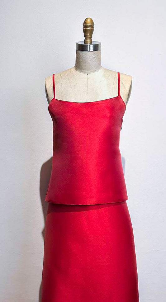 Round Neckline Spaghetti Strap Top