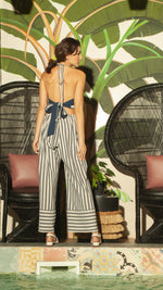 Load image into Gallery viewer, String Pants - Mix Blue Stripe Print
