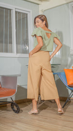 Load image into Gallery viewer, Reversible Top in Sage and Nude Linen
