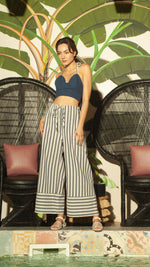 Load image into Gallery viewer, String Pants - Mix Blue Stripe Print
