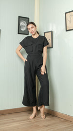 Load image into Gallery viewer, Four Pocket Drop Shoulder Oversized Belted Top
