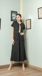 Load image into Gallery viewer, Four Pocket Drop Shoulder Oversized Belted Top
