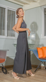 Load image into Gallery viewer, Elephant Pants in Black Crepe

