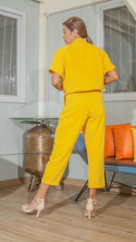 Load image into Gallery viewer, Baston Pants in Mustard Crepe
