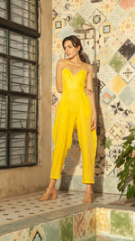 Load image into Gallery viewer, Sweetheart Baggy Jumpsuit — Dark Yellow
