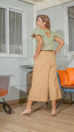 Load image into Gallery viewer, Reversible Top in Sage and Nude Linen
