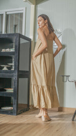 Load image into Gallery viewer, Slip On Dress in Tan Linen

