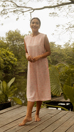 Load image into Gallery viewer, Wide Wrap Belt Dress — Floral
