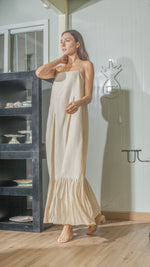 Load image into Gallery viewer, Slip On Dress in Beige Linen
