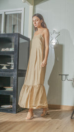 Load image into Gallery viewer, Slip On Dress in Tan Linen
