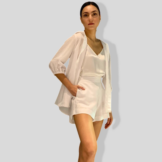 Linen Flare Shorts