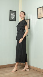 Load image into Gallery viewer, Four Pocket Drop Shoulder Oversized Belted Top
