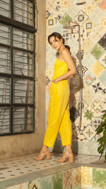 Load image into Gallery viewer, Sweetheart Baggy Jumpsuit — Dark Yellow

