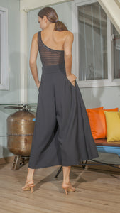 Palazzo Pants in Black Crepe
