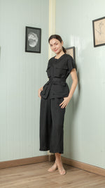 Load image into Gallery viewer, Four Pocket Drop Shoulder Oversized Belted Top
