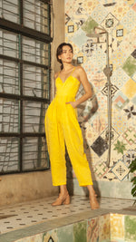 Load image into Gallery viewer, Sweetheart Baggy Jumpsuit — Dark Yellow
