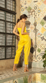 Load image into Gallery viewer, Sweetheart Baggy Jumpsuit — Dark Yellow
