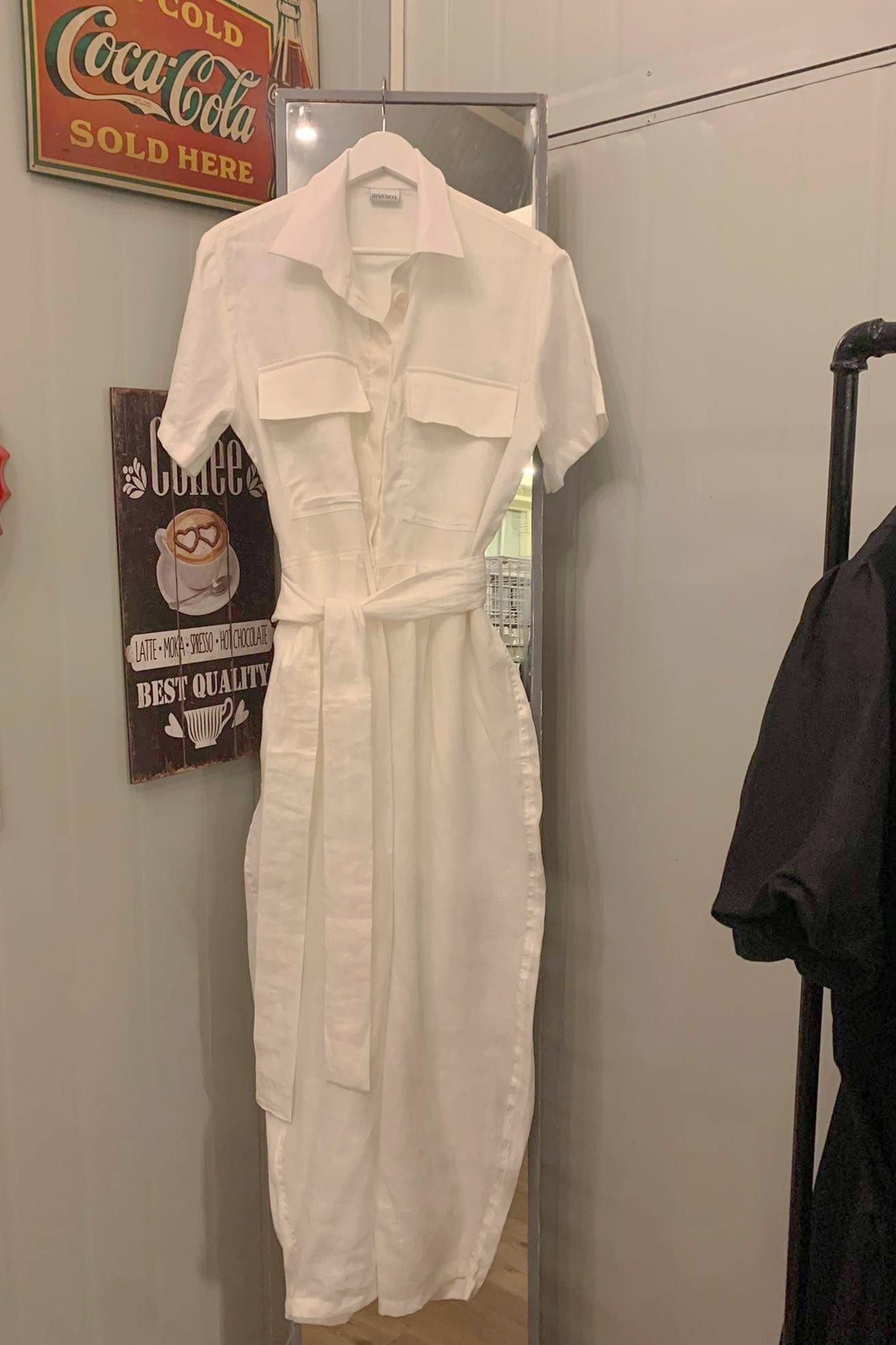 Oversized Short Sleeve Baggy Jumpsuit — White