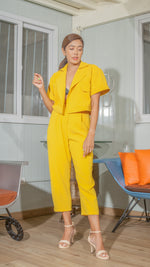 Load image into Gallery viewer, Baston Pants in Mustard Crepe
