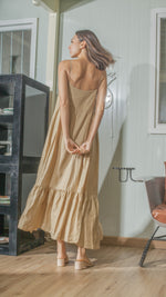 Load image into Gallery viewer, Slip On Dress in Tan Linen
