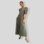 Load image into Gallery viewer, Soft Denim Elastic Waist Wide Hem Pants
