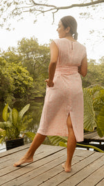 Load image into Gallery viewer, Wide Wrap Belt Dress — Floral
