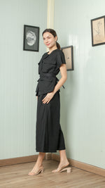 Load image into Gallery viewer, Four Pocket Drop Shoulder Oversized Belted Top
