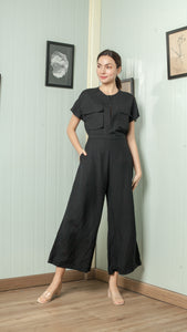 Four Pocket Drop Shoulder Oversized Belted Top
