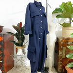 Load image into Gallery viewer, Una Ricci Long-Sleeve Snap Button Jumpsuit
