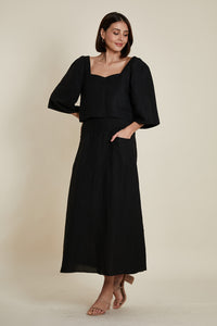 Long Skirt with Front Pockets