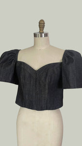 Blue Denim Corset
