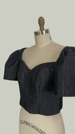 Load image into Gallery viewer, Blue Denim Corset
