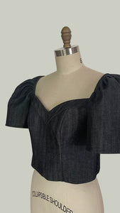 Blue Denim Corset