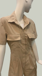 Load image into Gallery viewer, Short Sleeve Baggy Jumpsuit — Nude
